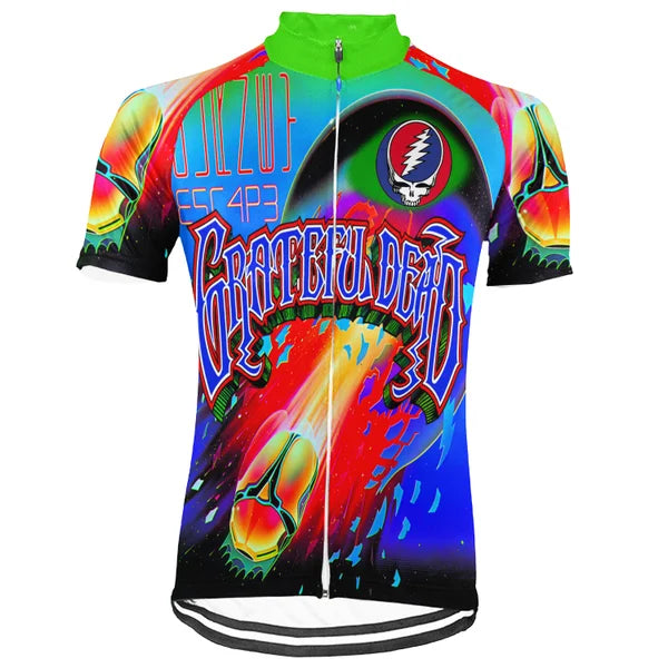 Customized Grateful Dead New Collection 1 Short Sleeve Cycling Jersey for Men and Women