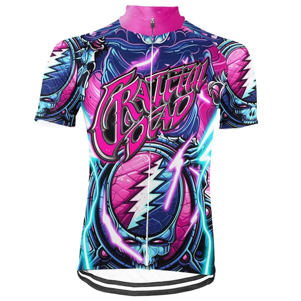 Customized Grateful Dead New Collection 1 Short Sleeve Cycling Jersey for Men and Women