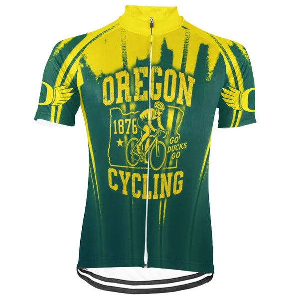 Customized Oregon Short Sleeve Cycling Jersey for Men and Women