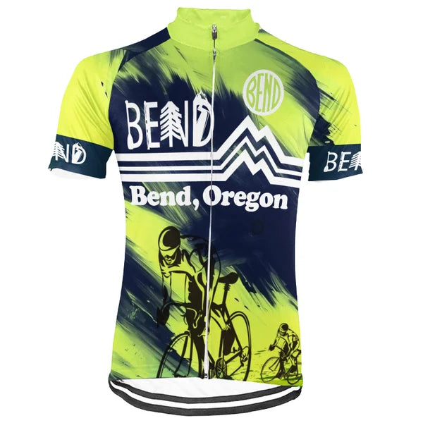 Customized Bend Oregon Short Sleeve Cycling Jersey for Men and Women
