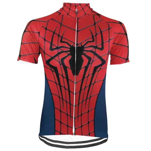 Customized Spider Man New Collection Short Sleeve Cycling Jersey for Men and Women