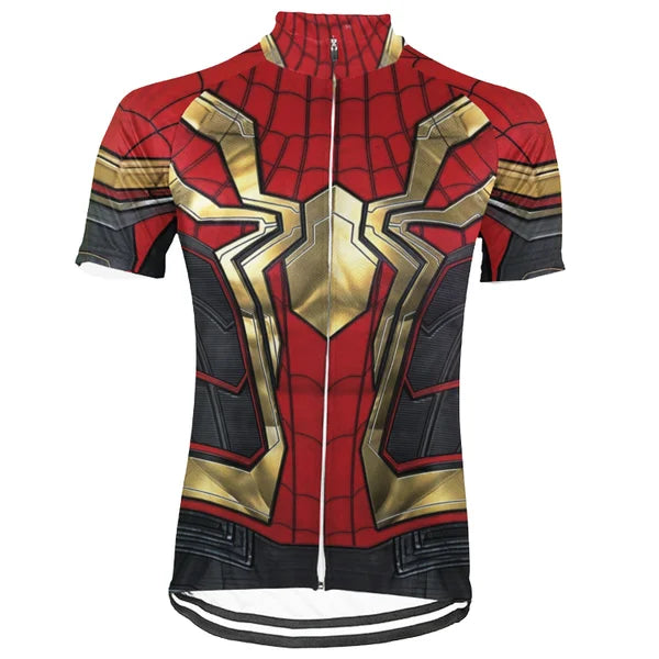 Customized Spider Man New Collection Short Sleeve Cycling Jersey for Men and Women