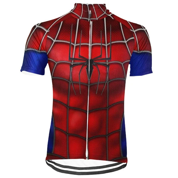 Customized Spider Man New Collection Short Sleeve Cycling Jersey for Men and Women