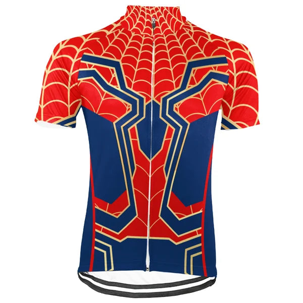 Customized Spider Man New Collection Short Sleeve Cycling Jersey for Men and Women