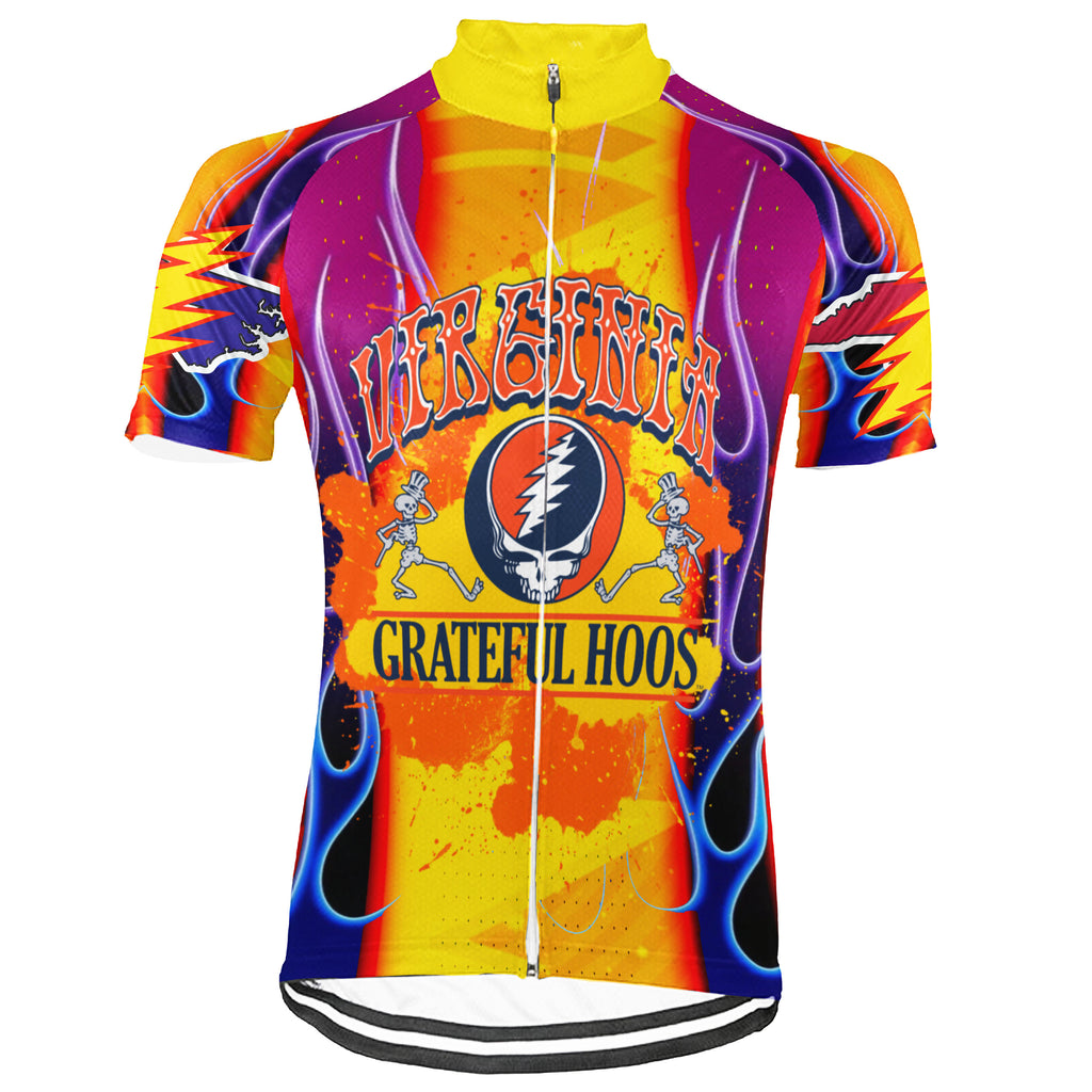 Customized Virginia Grateful Dead Fan Short Sleeve Cycling Jersey For Men And Women
