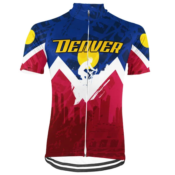 Customized Denver Short Sleeve Cycling Jersey For Men and Women