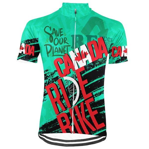 Collection 1 - Customized Canada Environmental Protection Save The Planet Short Sleeve Cycling Jersey For Men And Women