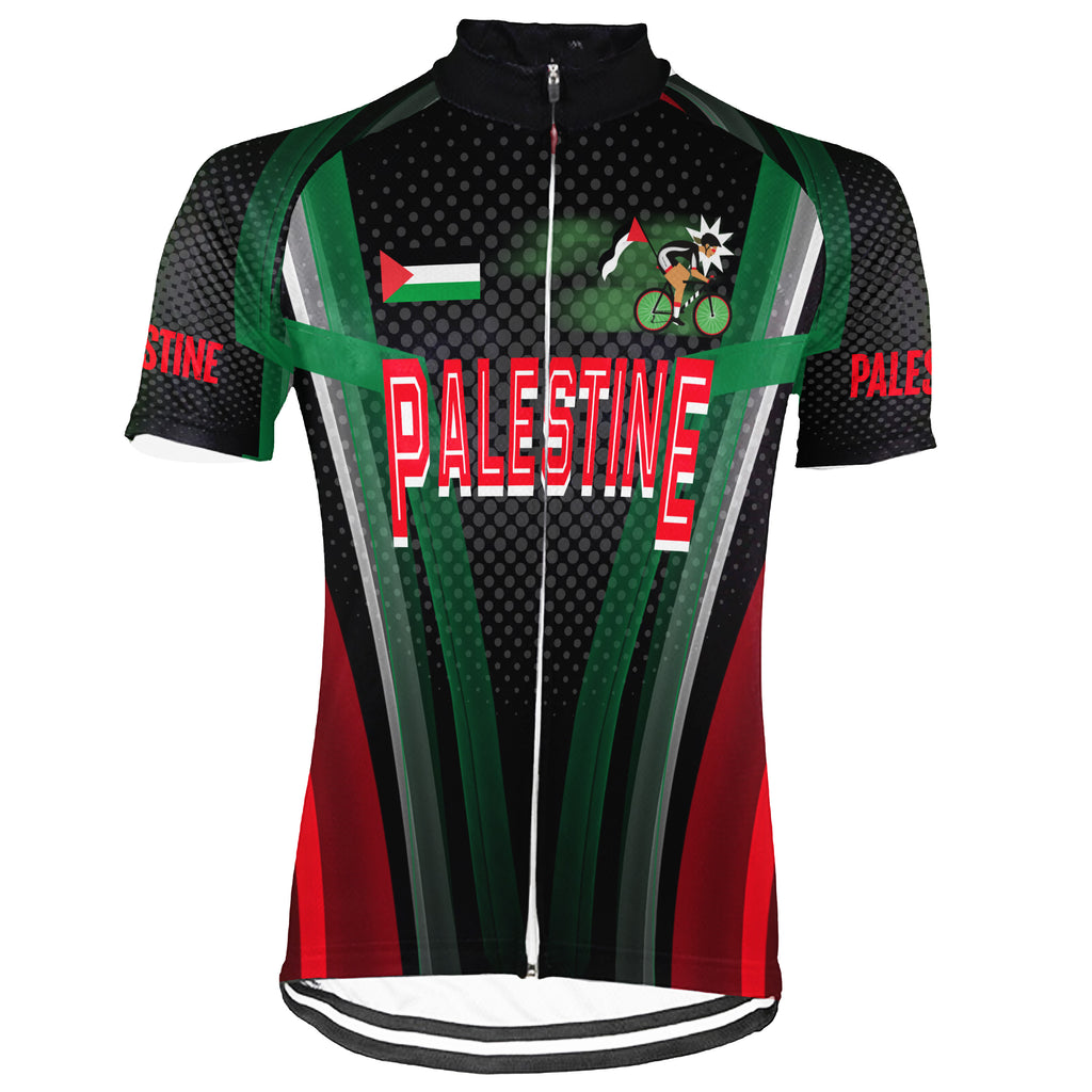 Customized Palestine Short Sleeve Cycling Jersey for Men