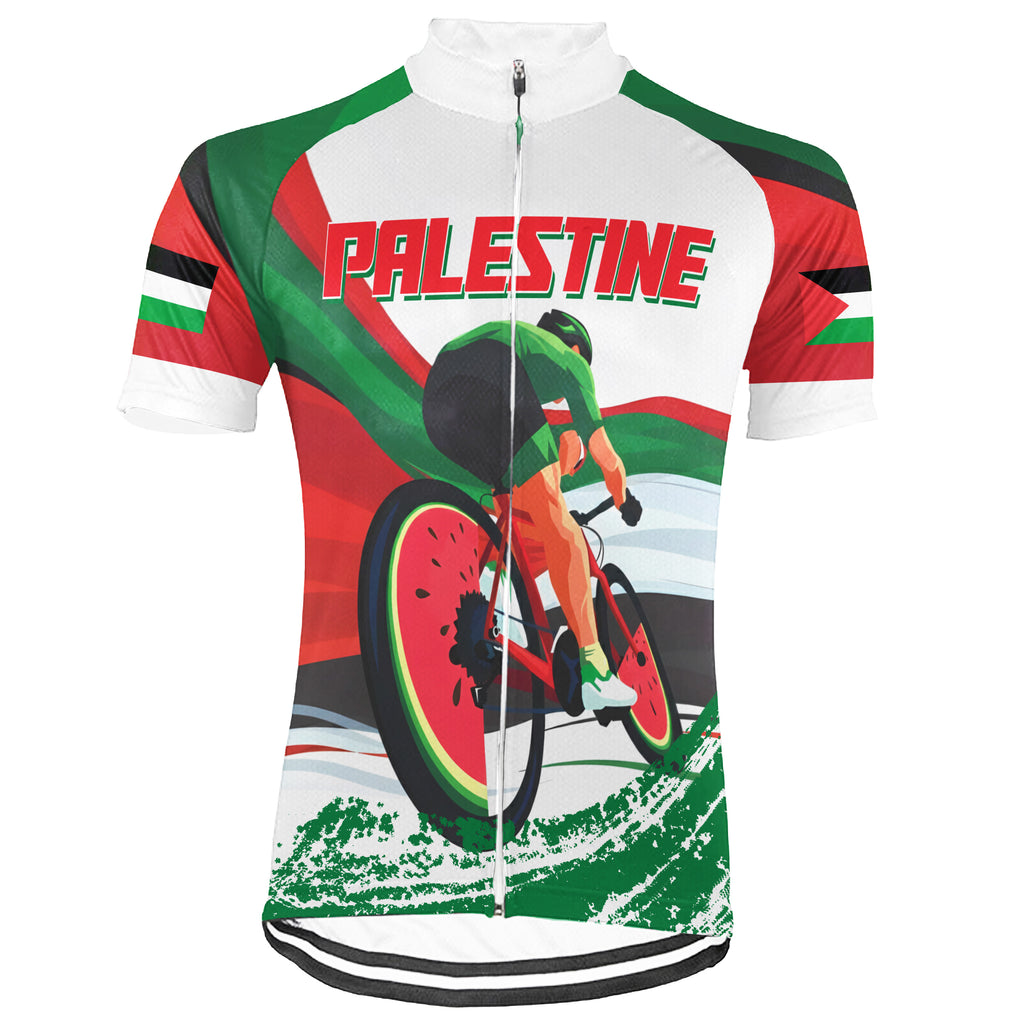 Customized Palestine Short Sleeve Cycling Jersey for Men