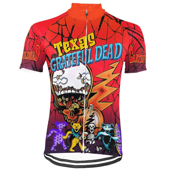 Customized Texas Grateful Dead Fan Short Sleeve Cycling Jersey For Men And Women