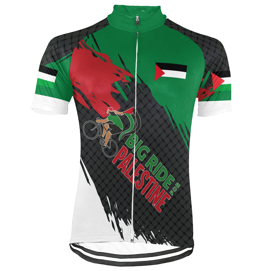 Customized Palestine Short Sleeve Cycling Jersey for Men