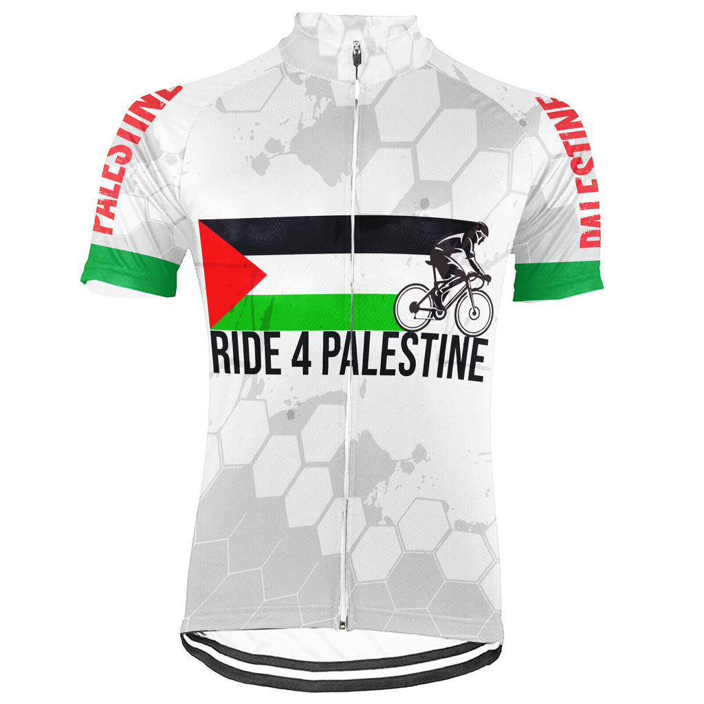 Customized Palestine Short Sleeve Cycling Jersey for Men