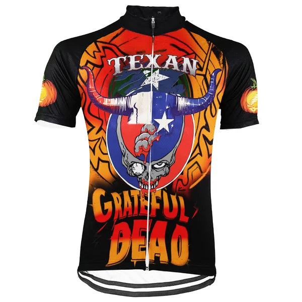 Customized Texas Grateful Dead Fan Short Sleeve Cycling Jersey For Men And Women