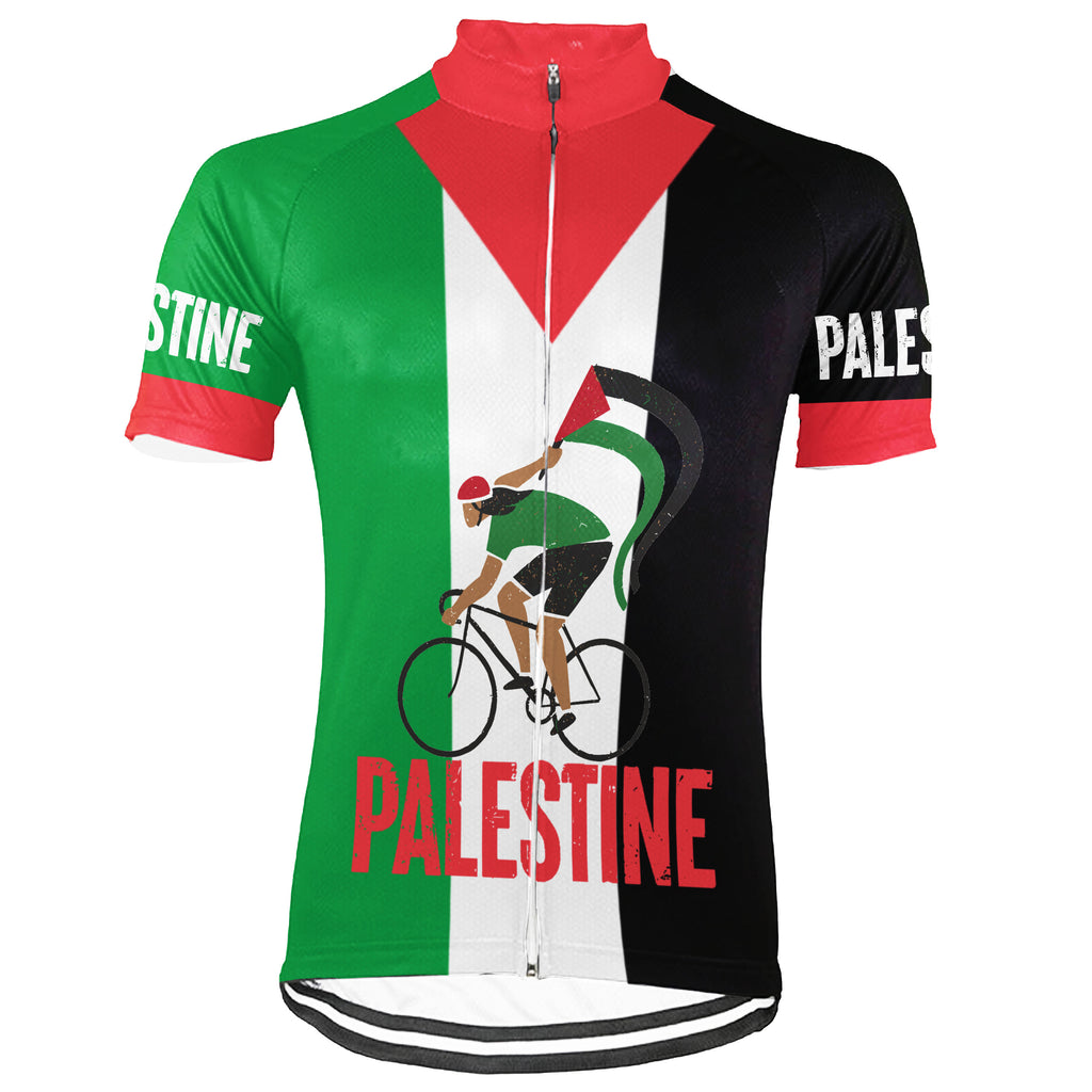 Customized Palestine Short Sleeve Cycling Jersey for Men