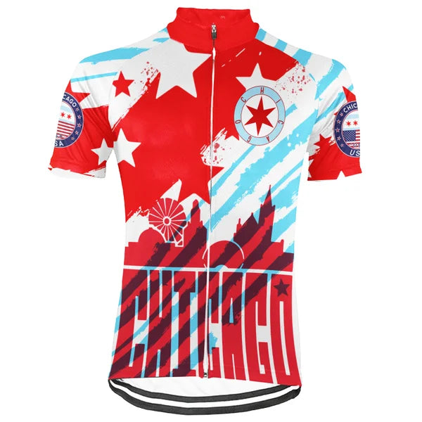 Customized Chicago-America 250th Anniversary Short Sleeve Cycling Jersey For Men And Women