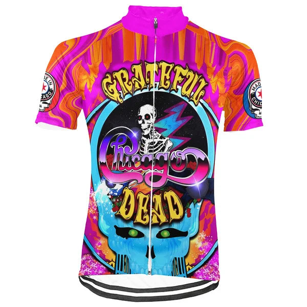 Customized Chicago Grateful Dead Fan Short Sleeve Cycling Jersey For Men And Women