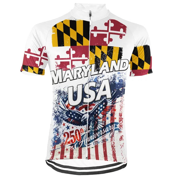Customized Maryland-America 250th Anniversary Short Sleeve Cycling Jersey For Men And Women