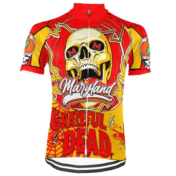 Customized Maryland Grateful Dead Fan Short Sleeve Cycling Jersey For Men And Women
