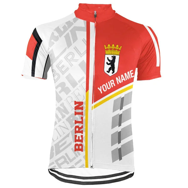 Customized Berlin Short Sleeve Cycling Jersey for Men