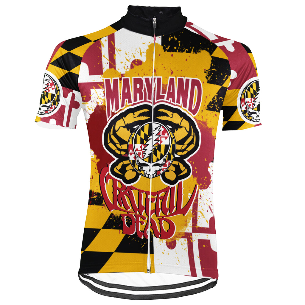 Customized Maryland Grateful Dead Fan Short Sleeve Cycling Jersey For Men And Women