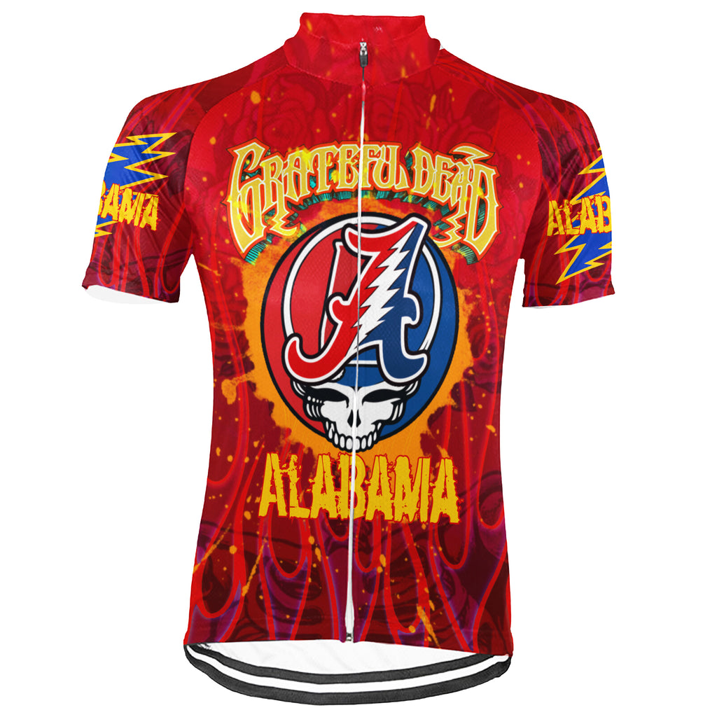 Customized Alabama Grateful Dead Fan Short Sleeve Cycling Jersey For Men And Women