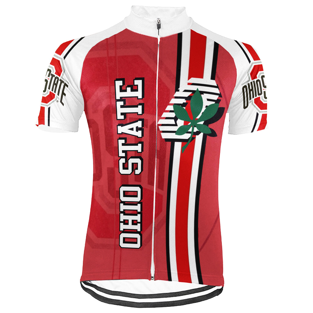 Customized Ohio State Buckeyes Short Sleeve Cycling Jersey for Men and Women