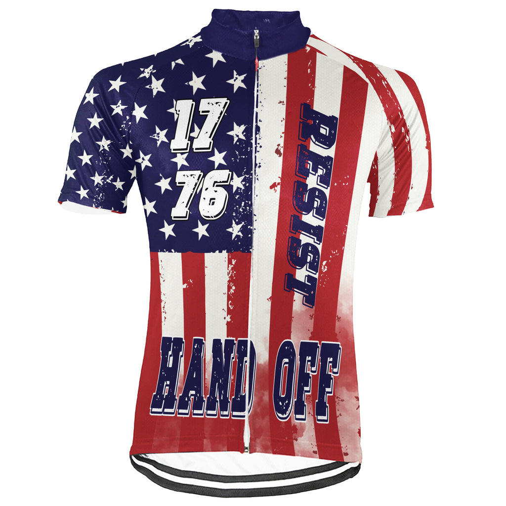HAND OFF RESIST 1776 Short Sleeve Cycling Jersey For Men And Women