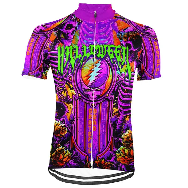 Customized Halloween Grateful Dead Fan Short Sleeve Cycling Jersey For Men And Women