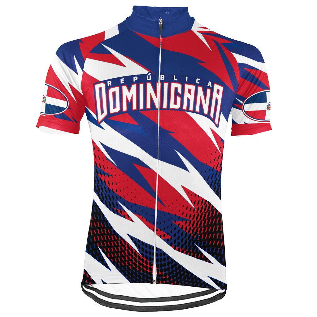 Customized Dominican Republic Short Sleeve Cycling Jersey For Men and Women