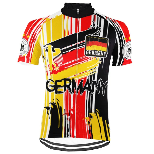 Customized Germany Short Sleeve Cycling Jersey for Men and Women