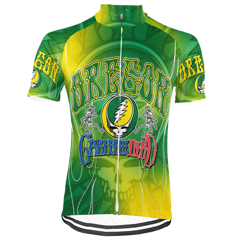 Customized Oregon Grateful Dead Fan Short Sleeve Cycling Jersey For Men And Women