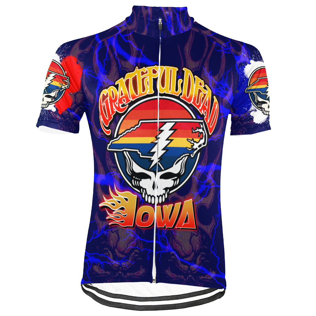 Customized Iowa Grateful Dead Fan Short Sleeve Cycling Jersey For Men And Women