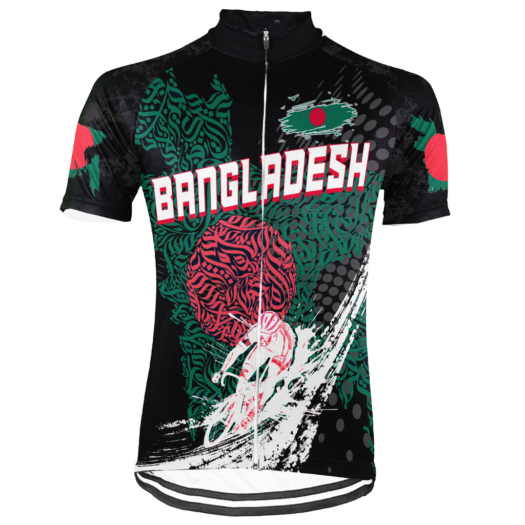 Customized Bangladesh Short Sleeve Cycling Jersey For Men and Women