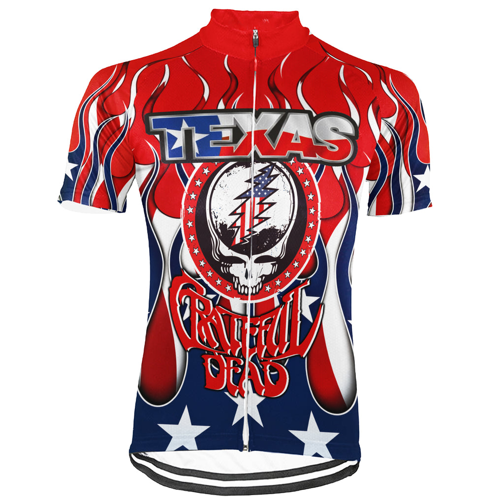 Customized Texas Grateful Dead Fan Short Sleeve Cycling Jersey For Men And Women