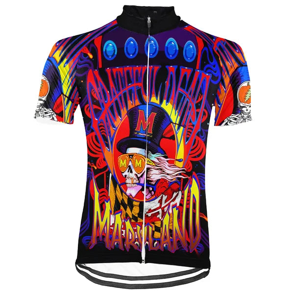 Customized Maryland Grateful Dead Fan Short Sleeve Cycling Jersey For Men And Women