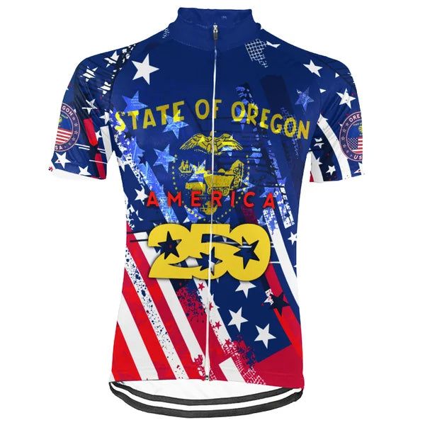 Customized Oregon-America 250th Anniversary Short Sleeve Cycling Jersey