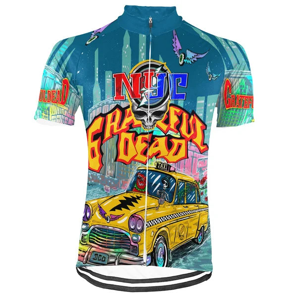 Customized New York City Grateful Dead Fan Short Sleeve Cycling Jersey For Men And Women