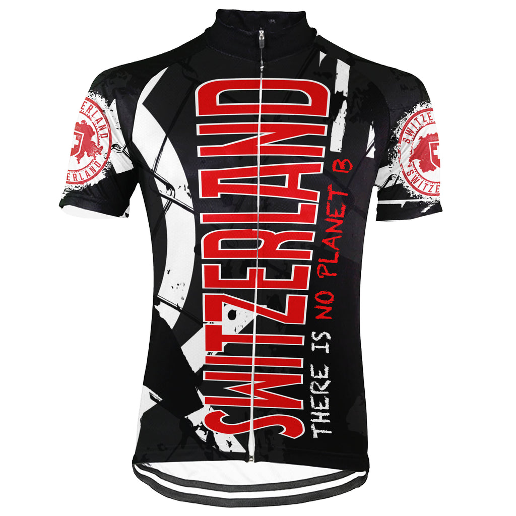 Colection 1 - Customized Switzerland Environmental Protection Save The Planet Short Sleeve Cycling Jersey For Men And Women