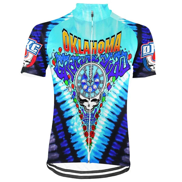 Customized Oklahoma Grateful Dead Fan Short Sleeve Cycling Jersey For Men And Women