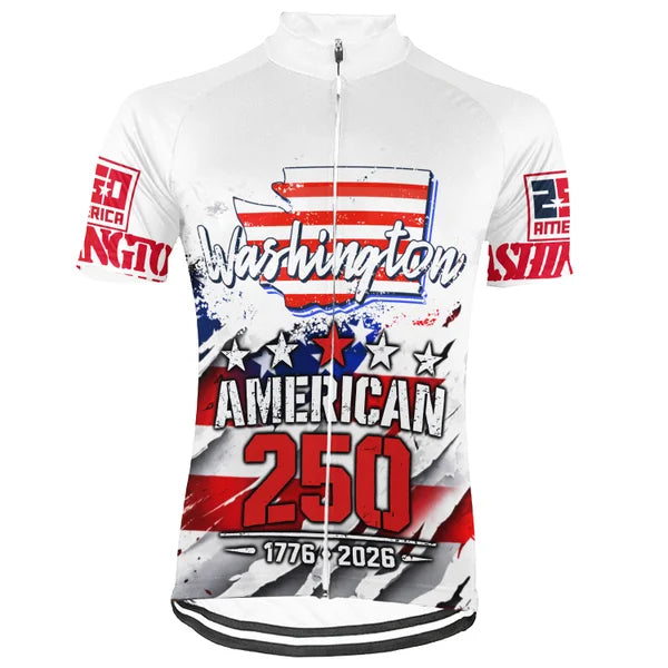 Customized Washington-America 250th Anniversary Short Sleeve Cycling Jersey