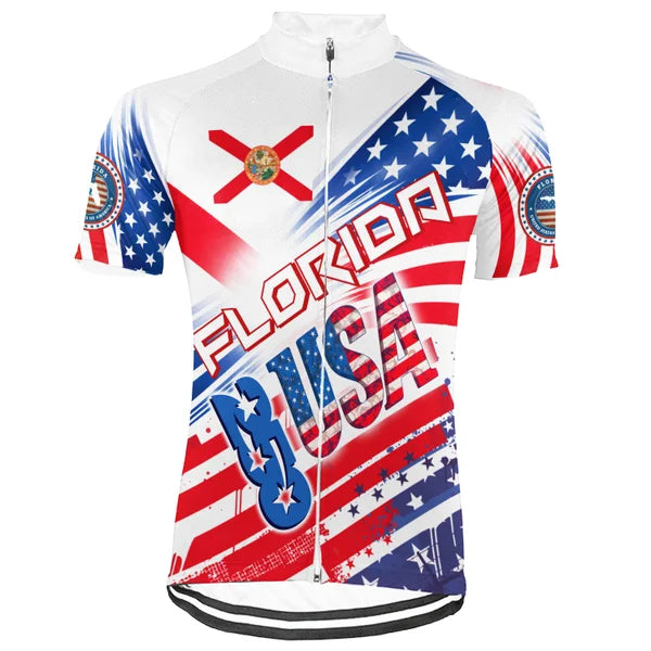 Customized Florida-America 250th Anniversary Short Sleeve Cycling Jersey