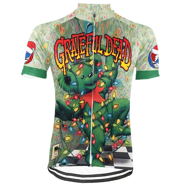 Customized Christmas Grateful Dead Fan Short Sleeve Cycling Jersey For Men