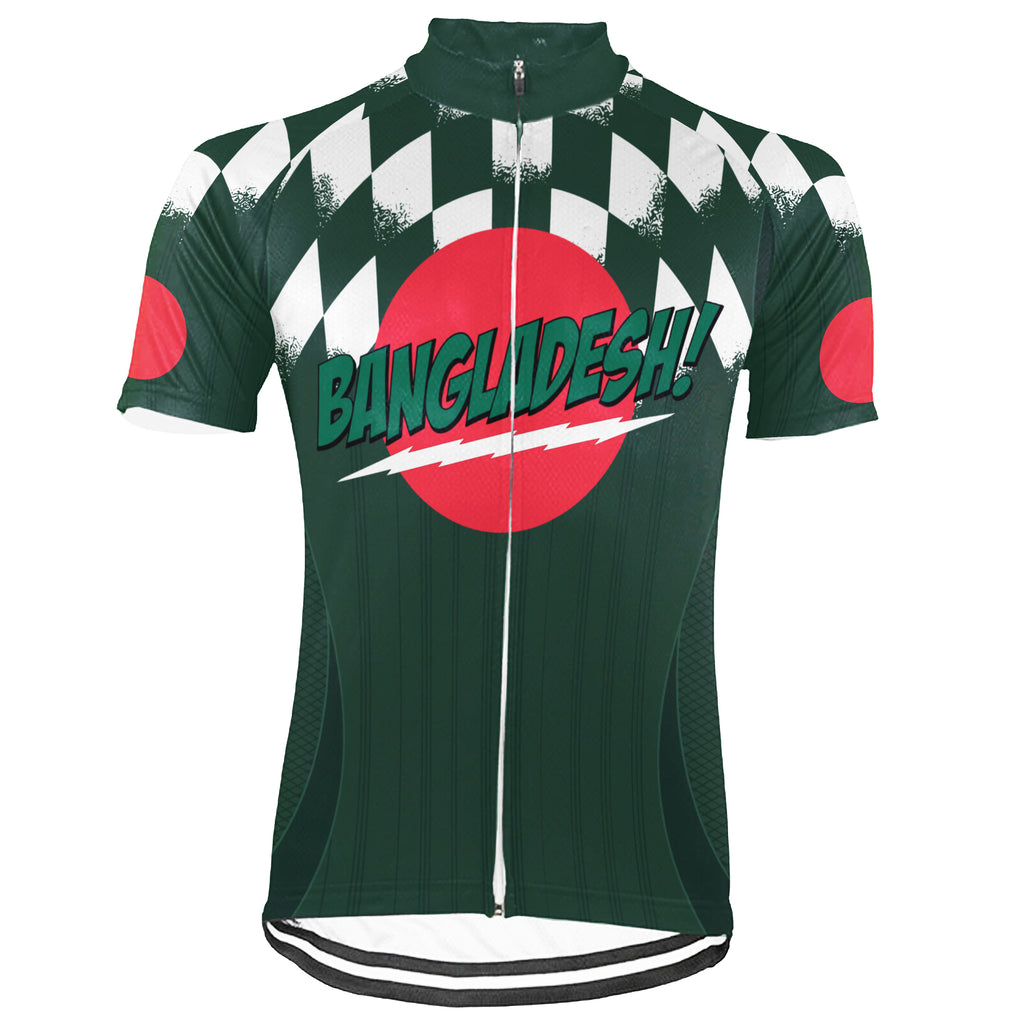 Customized Bangladesh Short Sleeve Cycling Jersey For Men and Women