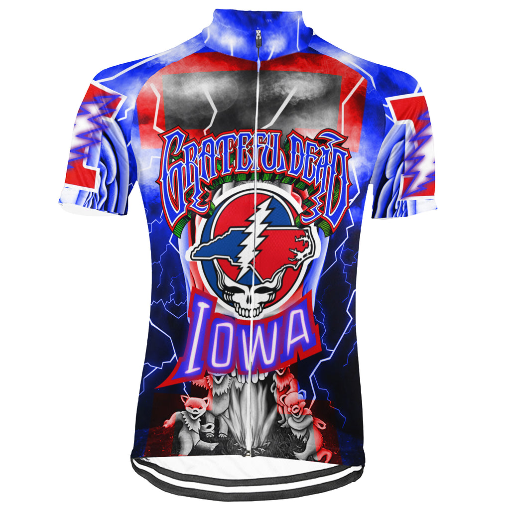 Customized Iowa Grateful Dead Fan Short Sleeve Cycling Jersey For Men And Women