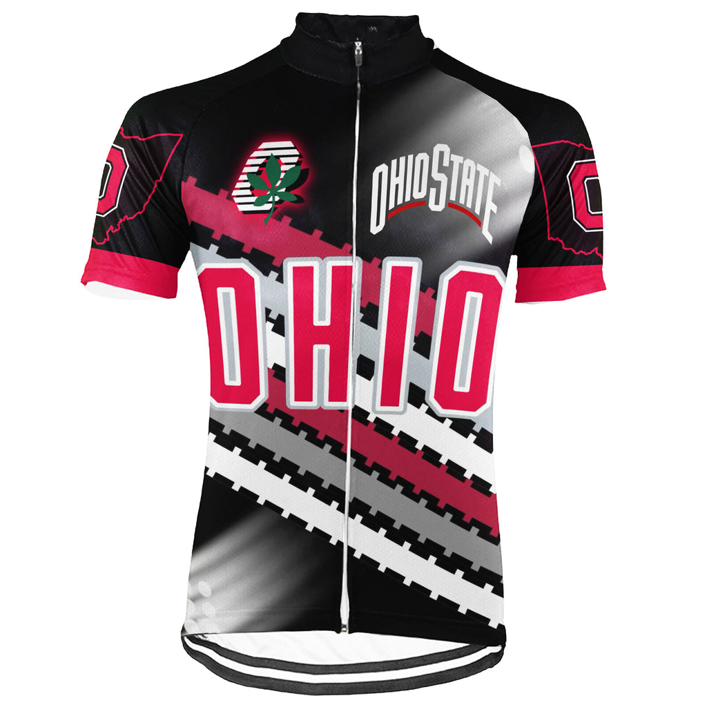 Customized Ohio State Buckeyes Short Sleeve Cycling Jersey for Men and Women