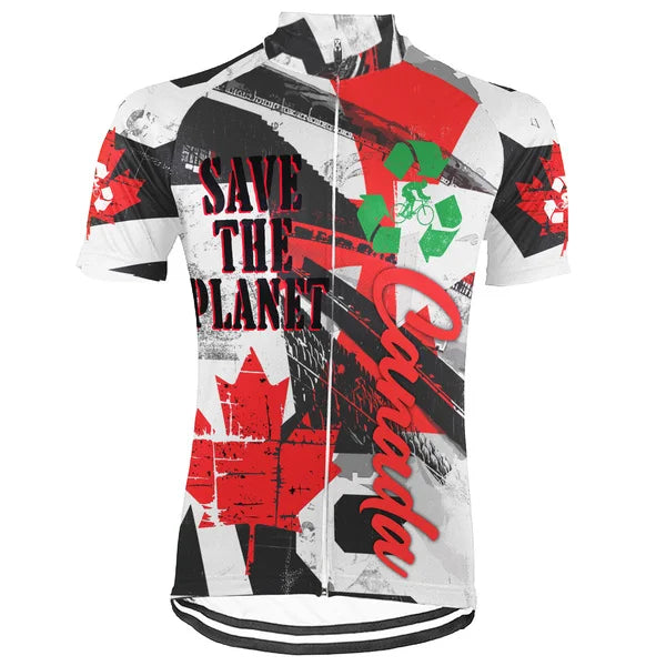 Collection 2 - Customized Canada Environmental Protection Save The Planet Short Sleeve Cycling Jersey For Men And Women