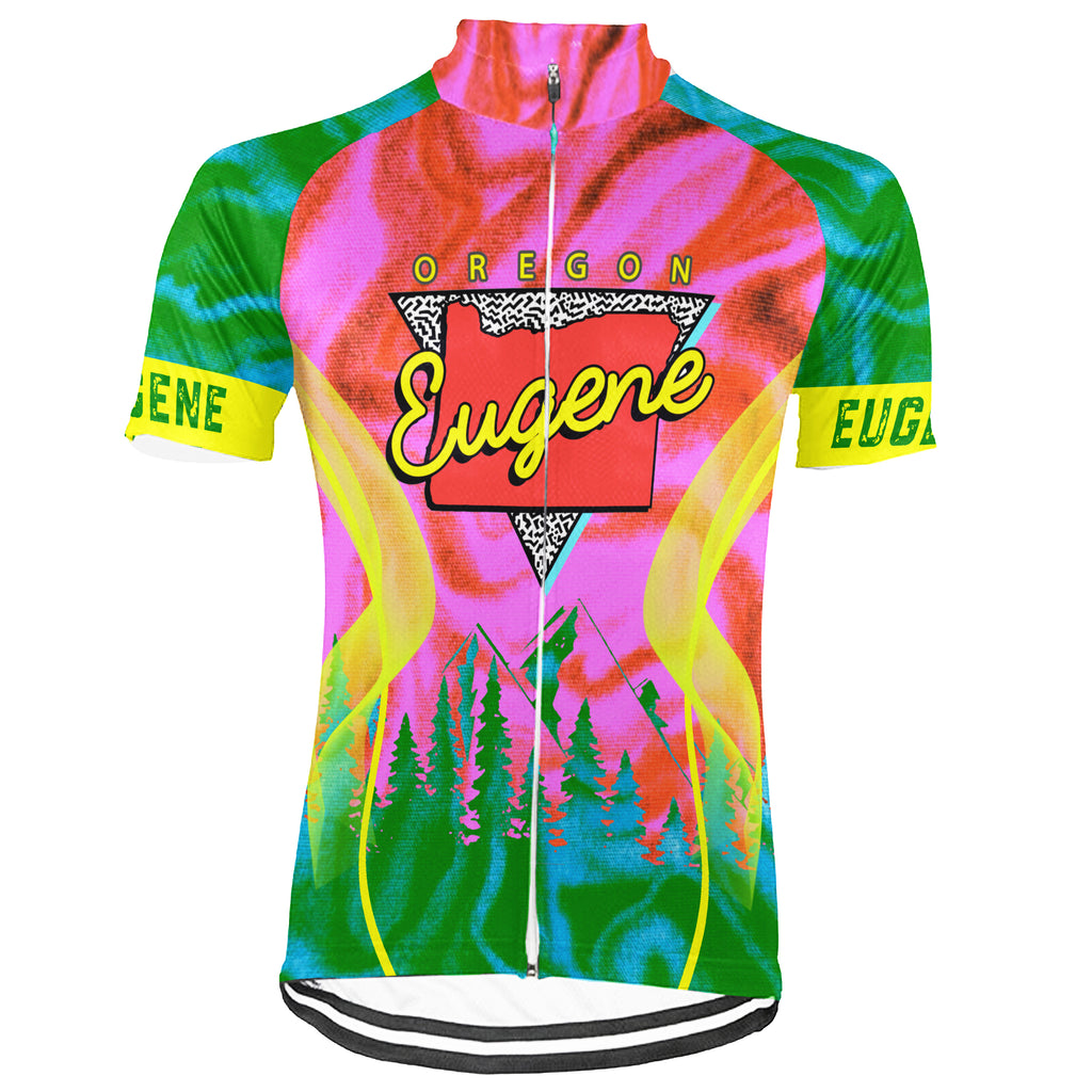 Customized Eugene - Oregon Short Sleeve Cycling Jersey For Men And Women