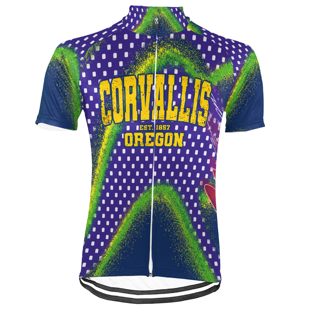 Customized Corvallis - Oregon Short Sleeve Cycling Jersey For Men And Women