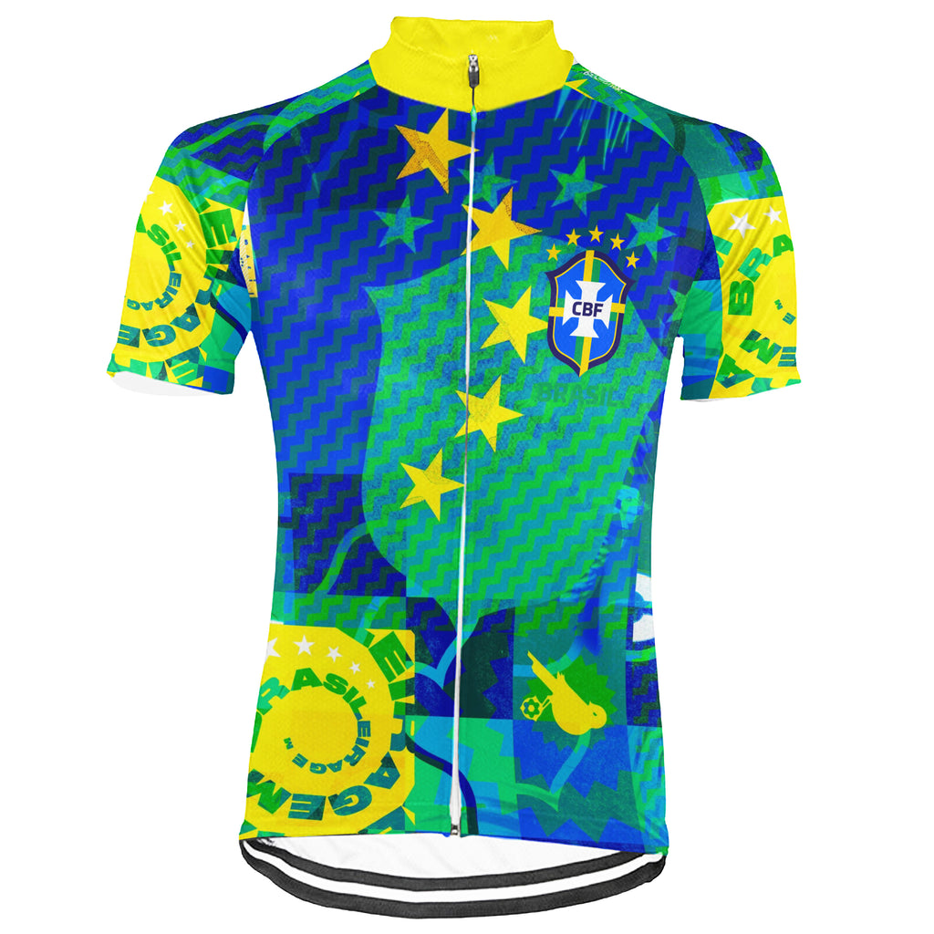 Customized Brazil Short Sleeve Cycling Jersey for Men and Women
