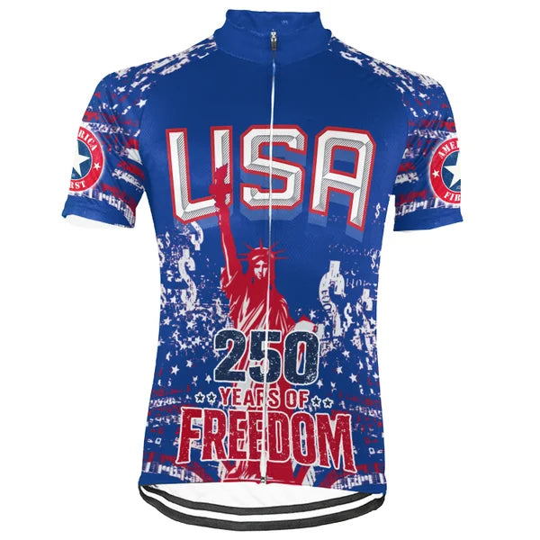 Customized New York-America 250th Anniversary Short Sleeve Cycling Jersey For Men And Women
